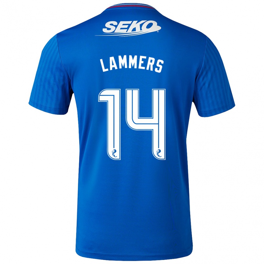 Mulher Camisola Sam Lammers #14 Azul Principal 2023/24 Camisa Brasil