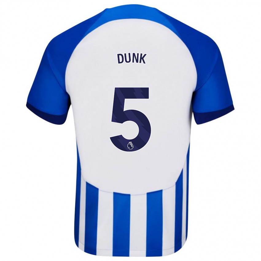 Mulher Camisola Lewis Dunk #5 Azul Principal 2023/24 Camisa Brasil