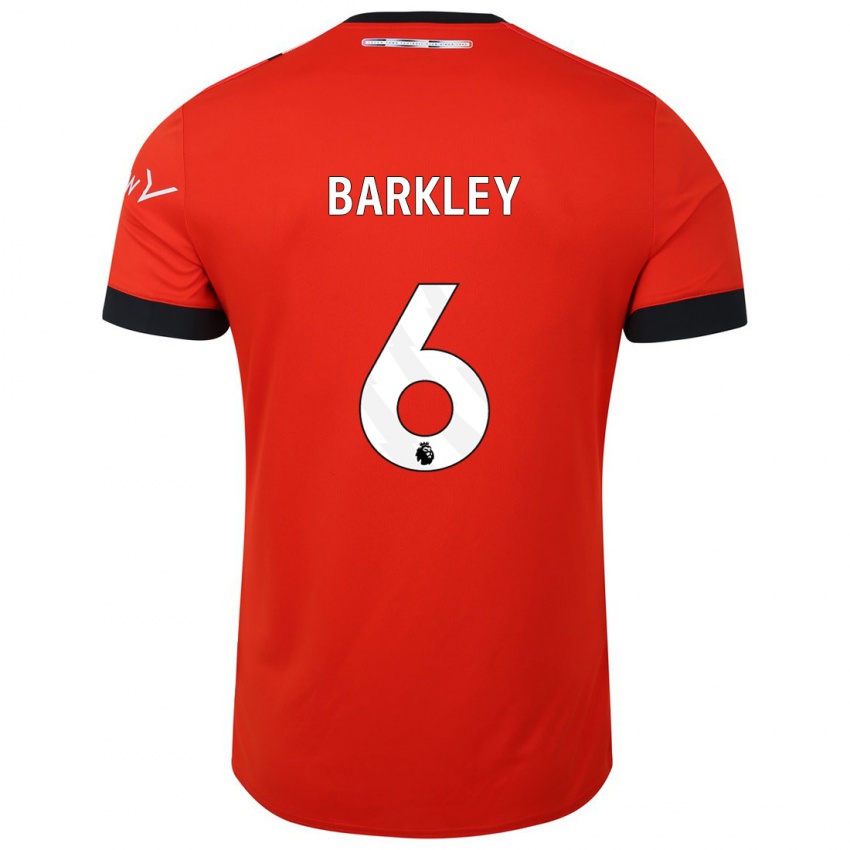 Mulher Camisola Ross Barkley #6 Vermelho Principal 2023/24 Camisa Brasil