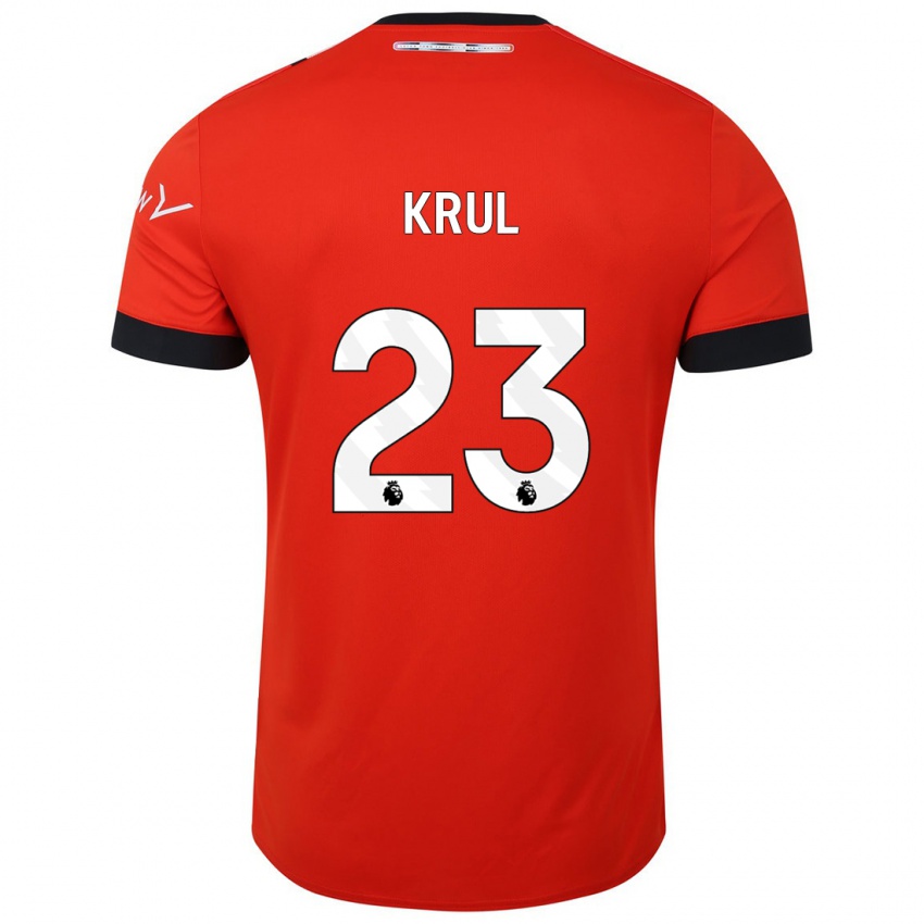 Mulher Camisola Tim Krul #23 Vermelho Principal 2023/24 Camisa Brasil