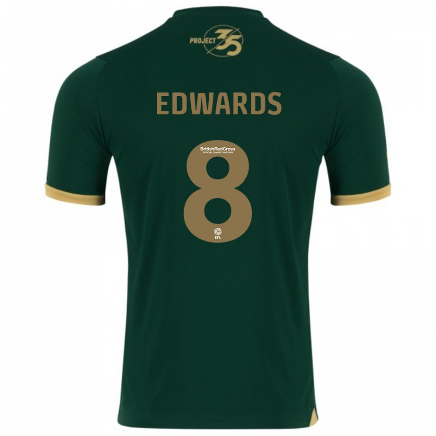 Mulher Camisola Joe Edwards #8 Verde Principal 2023/24 Camisa Brasil