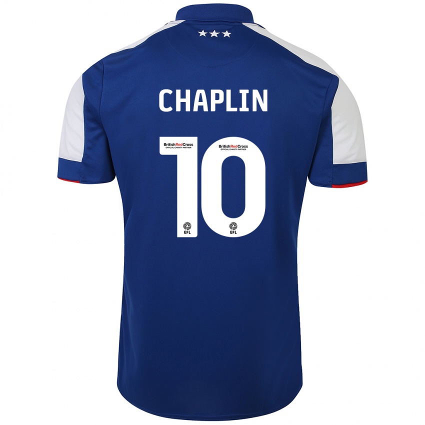 Mulher Camisola Conor Chaplin #10 Azul Principal 2023/24 Camisa Brasil