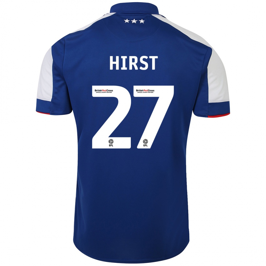 Mulher Camisola George Hirst #27 Azul Principal 2023/24 Camisa Brasil