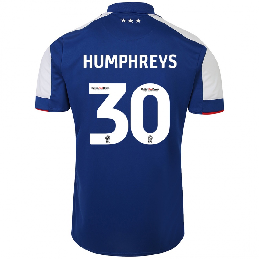 Mulher Camisola Cameron Humphreys #30 Azul Principal 2023/24 Camisa Brasil