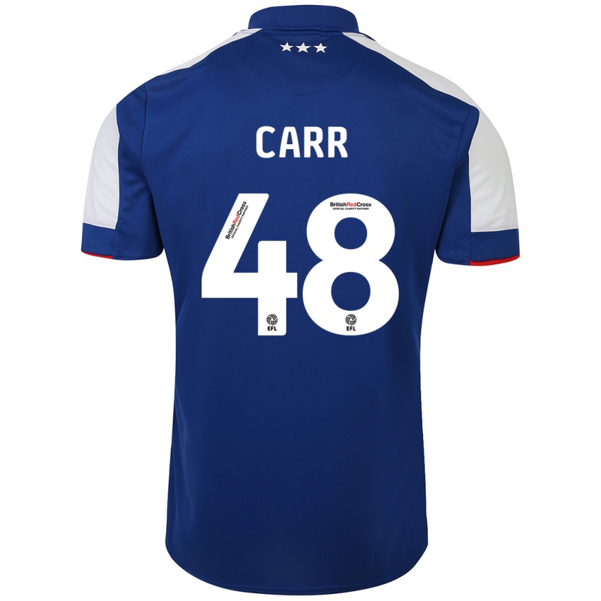 Mulher Camisola Ryan Carr #48 Azul Principal 2023/24 Camisa Brasil