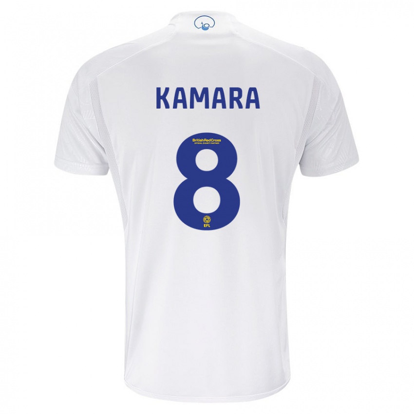 Mulher Camisola Glen Kamara #8 Branco Principal 2023/24 Camisa Brasil