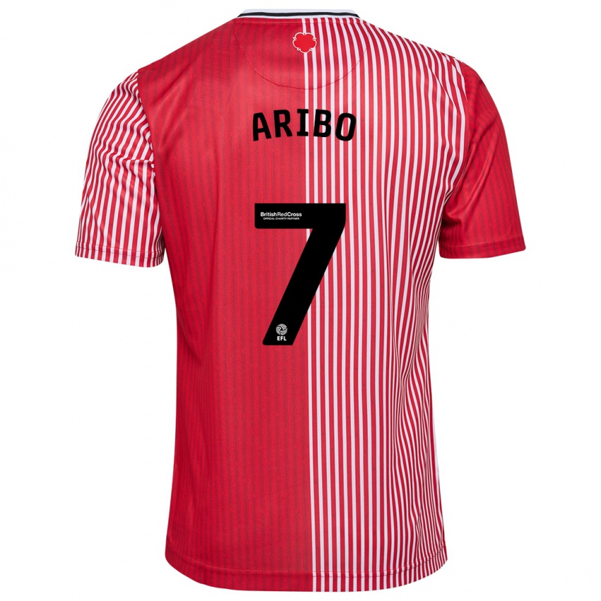 Mulher Camisola Joe Aribo #7 Vermelho Principal 2023/24 Camisa Brasil
