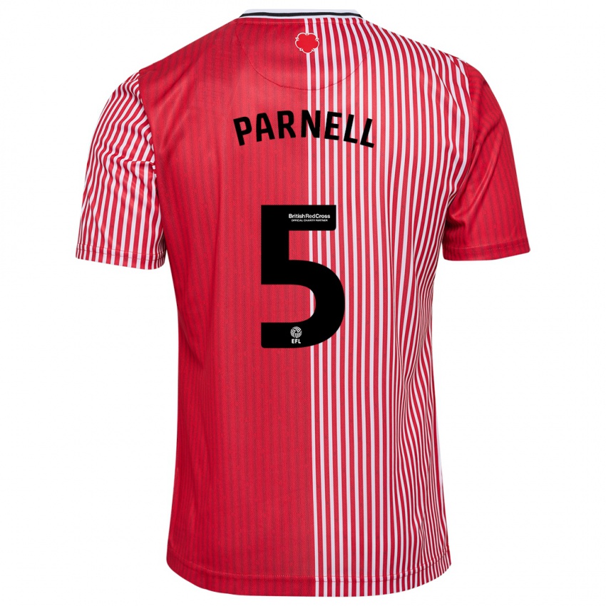 Mulher Camisola Rosanna Parnell #5 Vermelho Principal 2023/24 Camisa Brasil