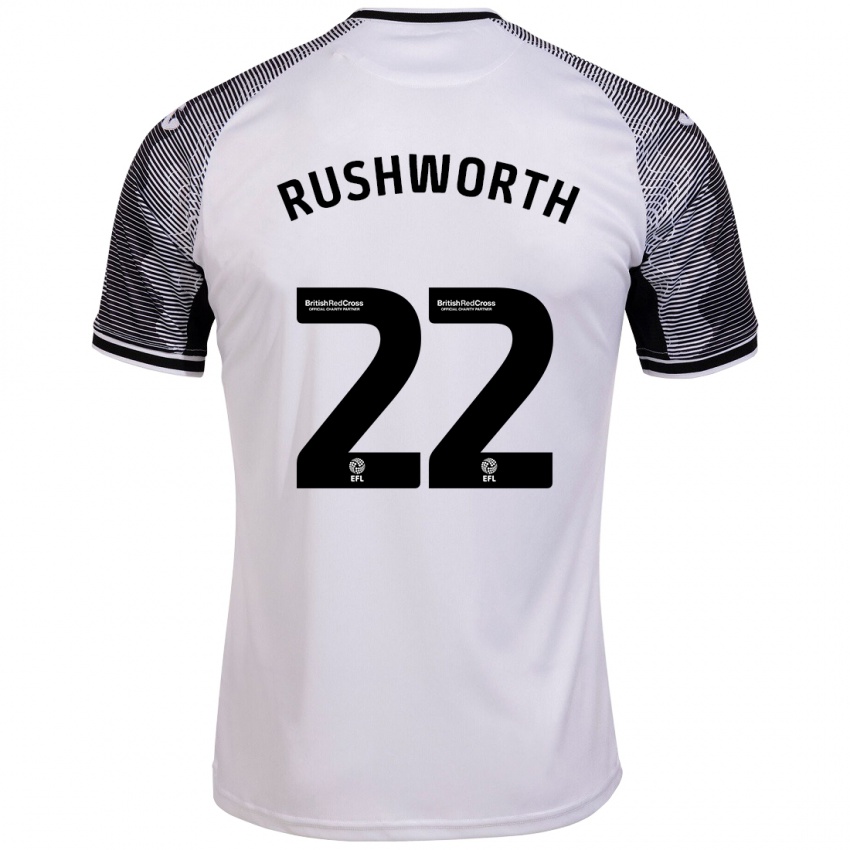 Mulher Camisola Carl Rushworth #22 Branco Principal 2023/24 Camisa Brasil