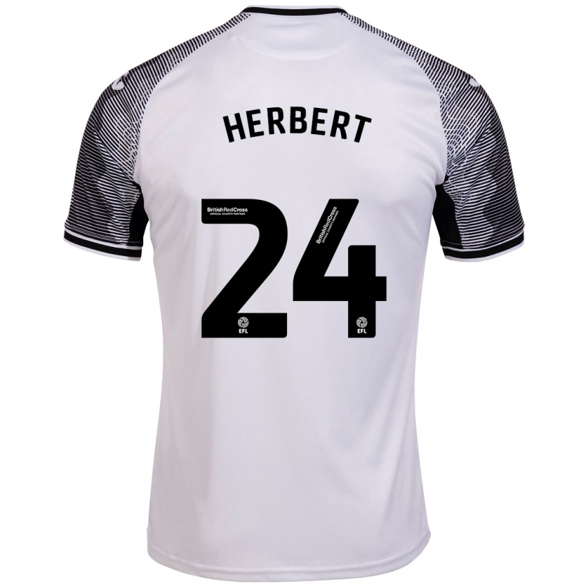 Mulher Camisola Chelsea Herbert #24 Branco Principal 2023/24 Camisa Brasil