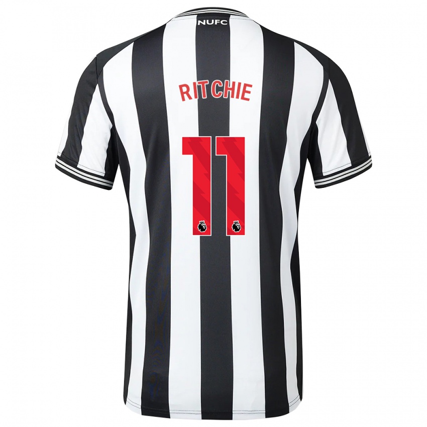 Mulher Camisola Matt Ritchie #11 Preto Branco Principal 2023/24 Camisa Brasil