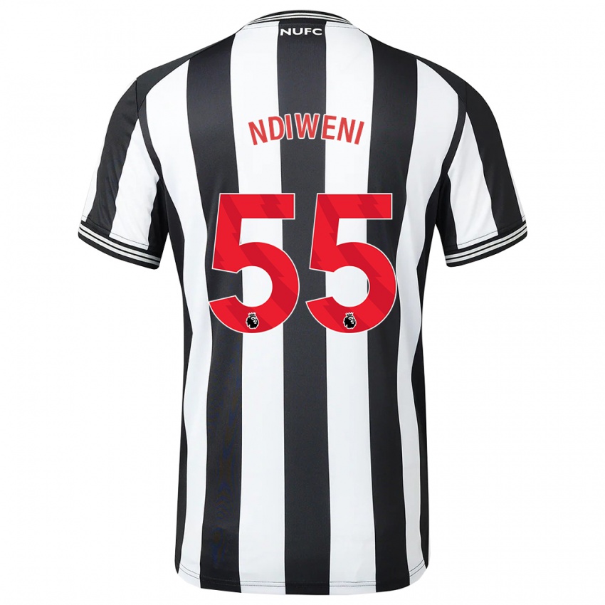 Mulher Camisola Michael Ndiweni #55 Preto Branco Principal 2023/24 Camisa Brasil