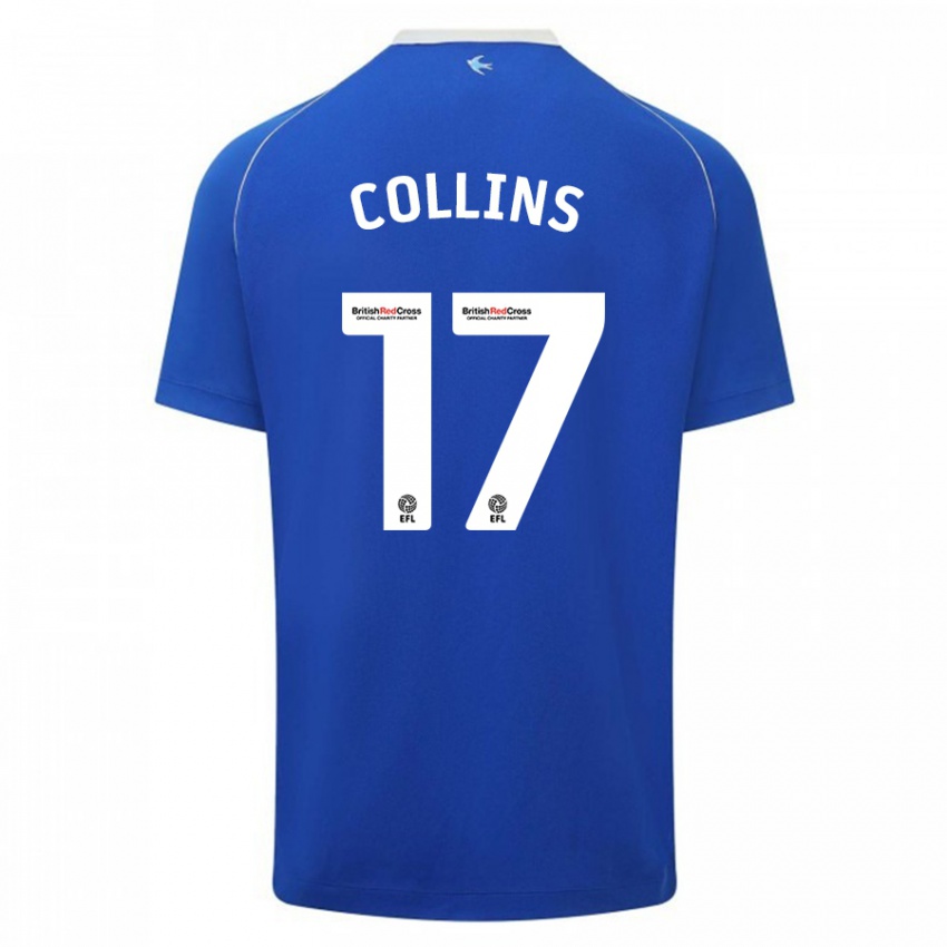 Mulher Camisola Jamilu Collins #17 Azul Principal 2023/24 Camisa Brasil