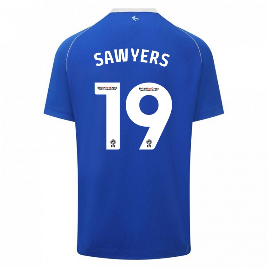 Mulher Camisola Romaine Sawyers #19 Azul Principal 2023/24 Camisa Brasil