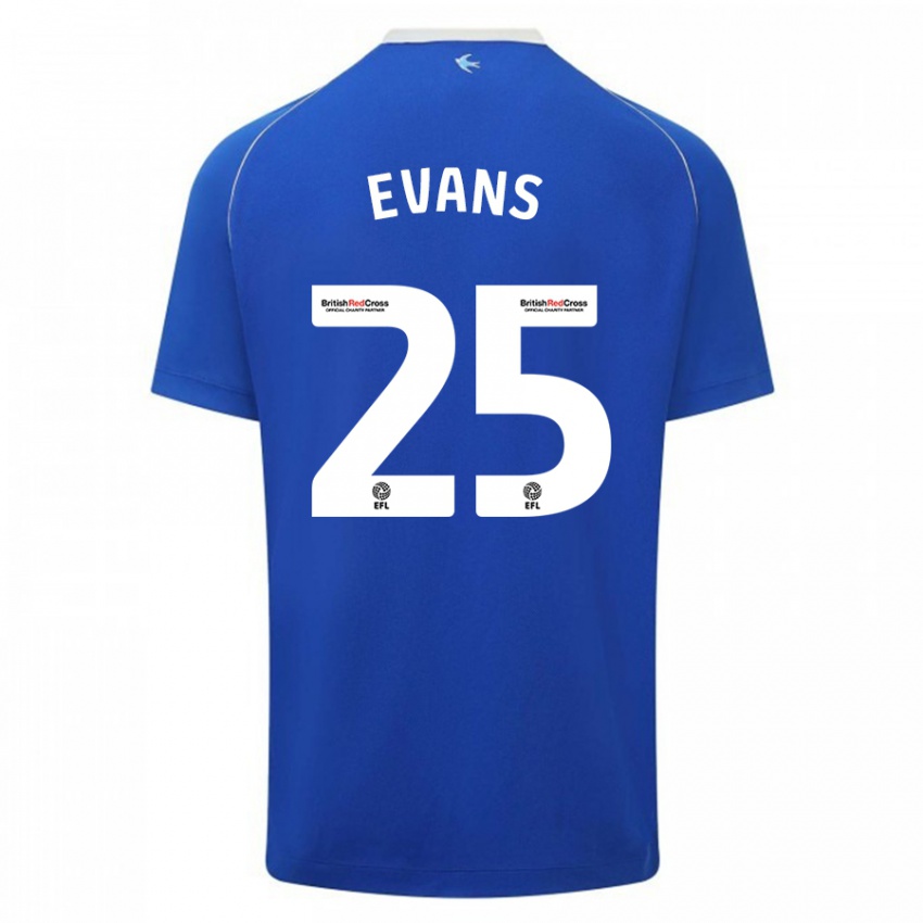 Mulher Camisola Kieron Evans #25 Azul Principal 2023/24 Camisa Brasil