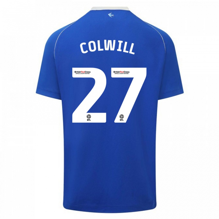 Mulher Camisola Rubin Colwill #27 Azul Principal 2023/24 Camisa Brasil