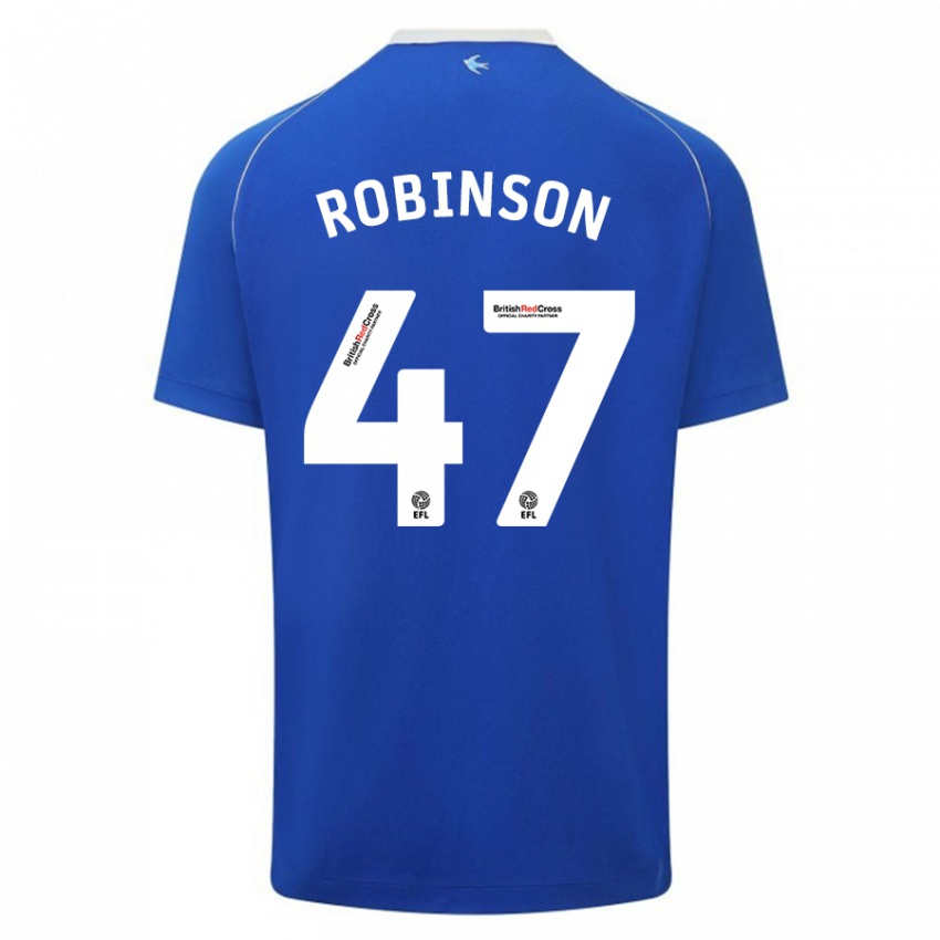 Mulher Camisola Callum Robinson #47 Azul Principal 2023/24 Camisa Brasil