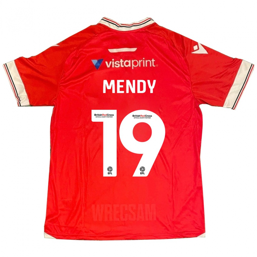 Mulher Camisola Jacob Mendy #19 Vermelho Principal 2023/24 Camisa Brasil