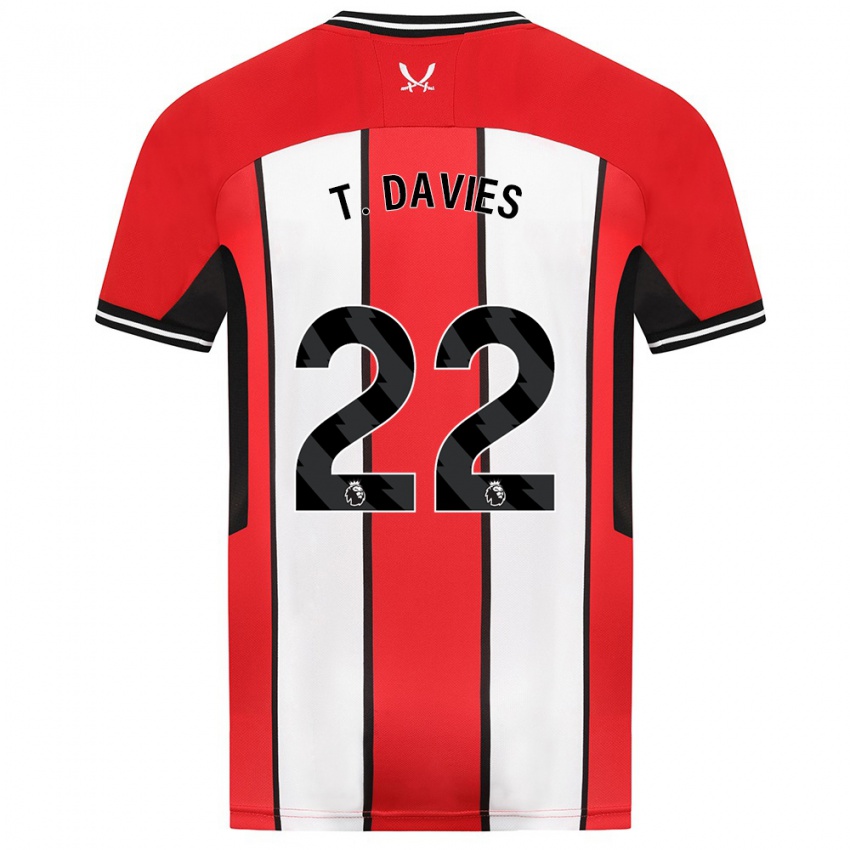 Mulher Camisola Tom Davies #22 Vermelho Principal 2023/24 Camisa Brasil