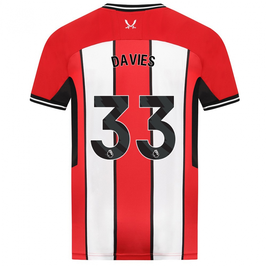 Mulher Camisola Bethan Davies #33 Vermelho Principal 2023/24 Camisa Brasil