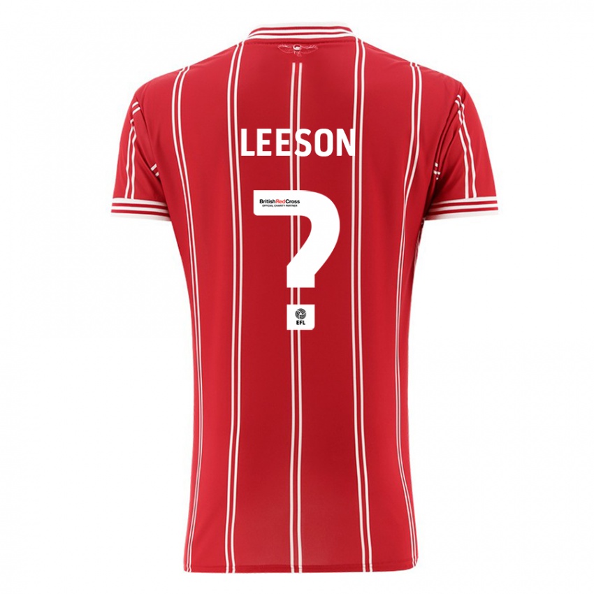 Mulher Camisola Harry Leeson #0 Vermelho Principal 2023/24 Camisa Brasil