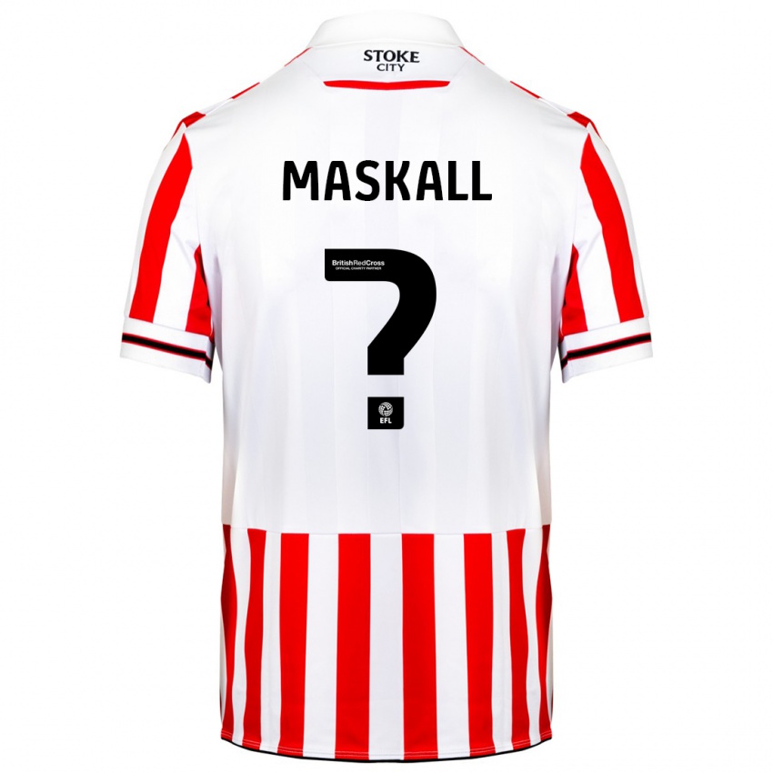 Mulher Camisola Josh Maskall #0 Vermelho Branco Principal 2023/24 Camisa Brasil