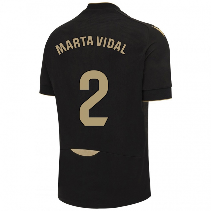 Mulher Camisola Marta Vidal Vela #2 Preto Alternativa 2023/24 Camisa Brasil