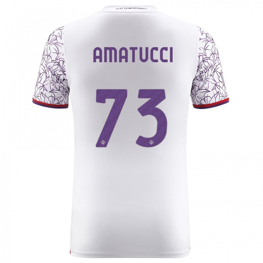Mulher Camisola Lorenzo Amatucci #73 Branco Alternativa 2023/24 Camisa Brasil