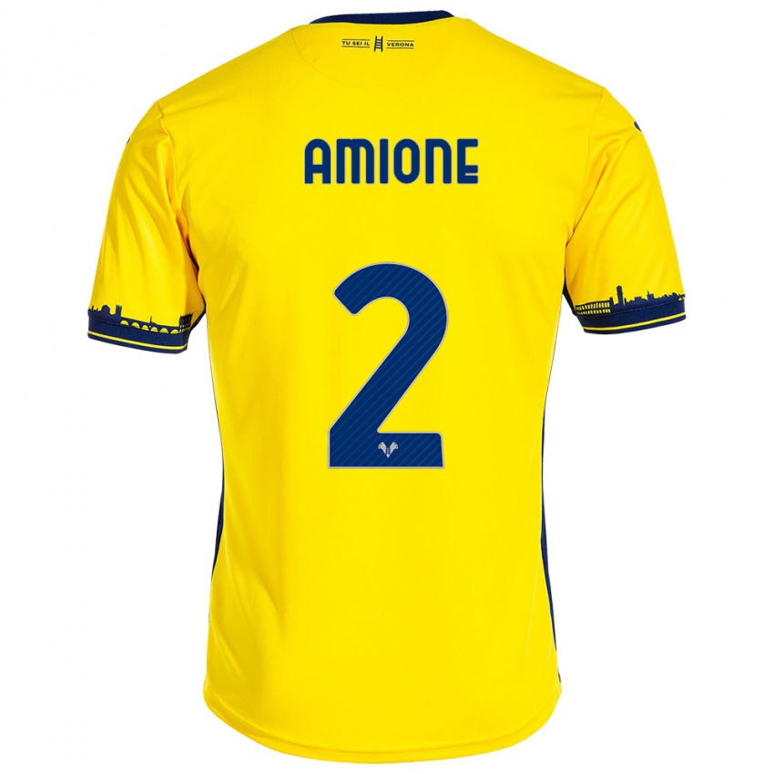 Mulher Camisola Bruno Amione #2 Amarelo Alternativa 2023/24 Camisa Brasil