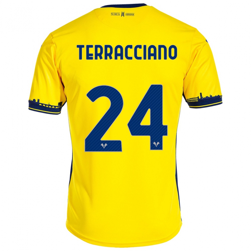 Mulher Camisola Filippo Terracciano #24 Amarelo Alternativa 2023/24 Camisa Brasil