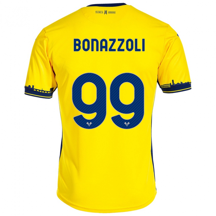Mulher Camisola Federico Bonazzoli #99 Amarelo Alternativa 2023/24 Camisa Brasil