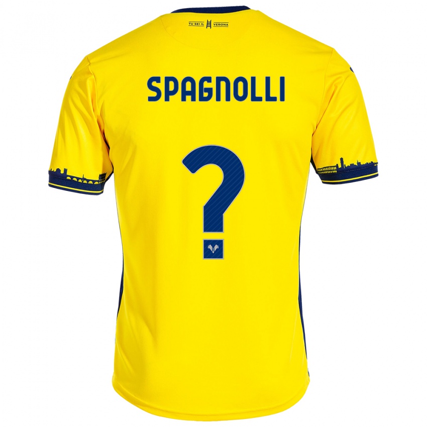 Mulher Camisola Matteo Spagnolli #0 Amarelo Alternativa 2023/24 Camisa Brasil