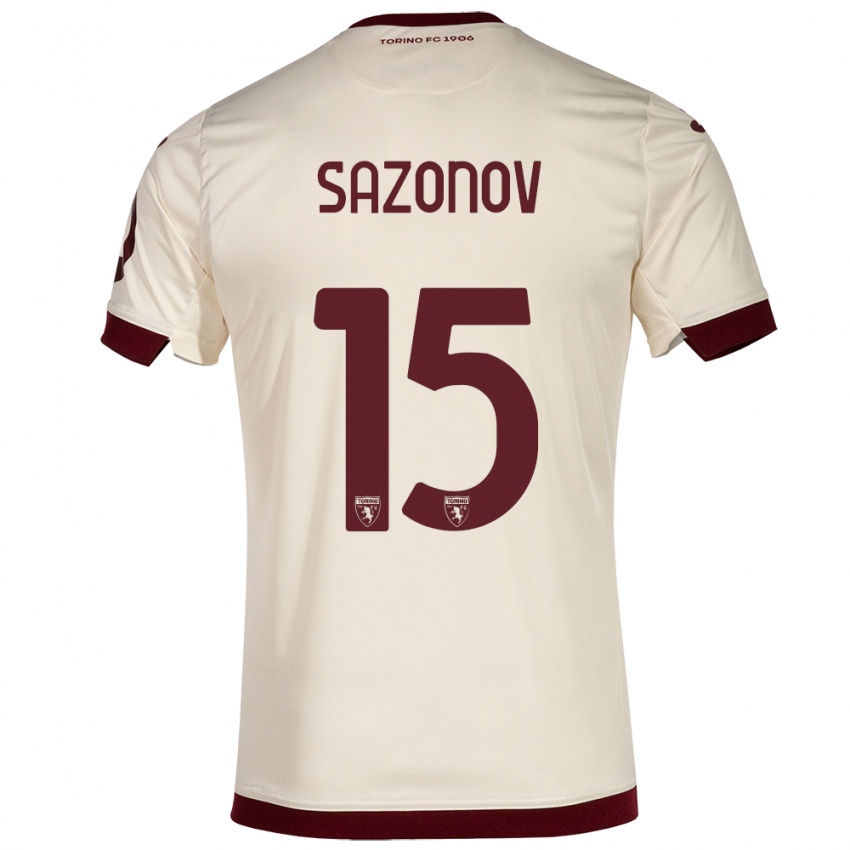 Mulher Camisola Saba Sazonov #15 Champanhe Alternativa 2023/24 Camisa Brasil