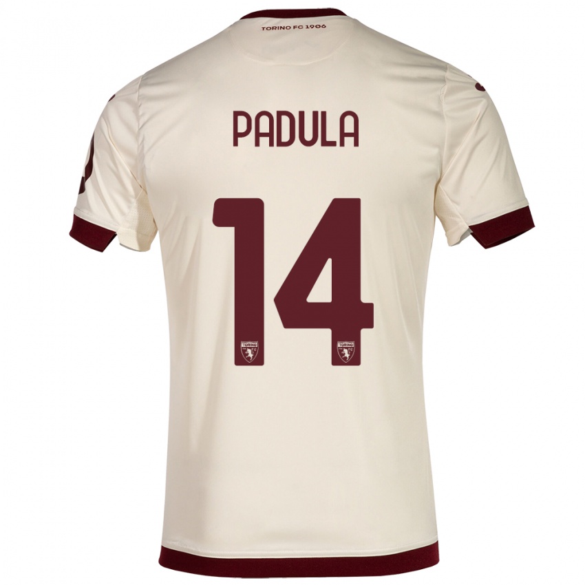 Mulher Camisola Cristian Padula #14 Champanhe Alternativa 2023/24 Camisa Brasil