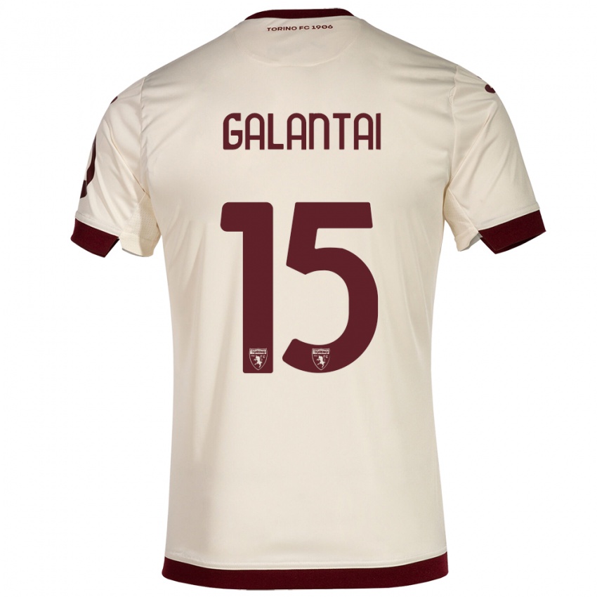 Mulher Camisola Tamás Galántai #15 Champanhe Alternativa 2023/24 Camisa Brasil