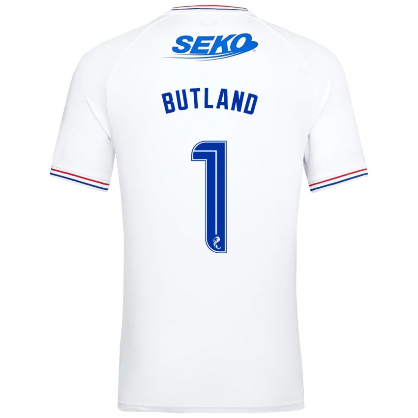 Mulher Camisola Jack Butland #1 Branco Alternativa 2023/24 Camisa Brasil