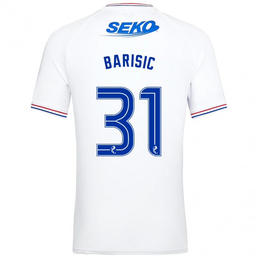Mulher Camisola Borna Barisic #31 Branco Alternativa 2023/24 Camisa Brasil