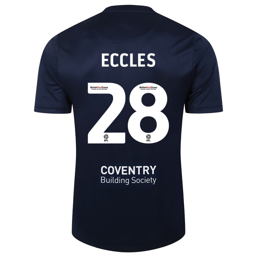 Mulher Camisola Josh Eccles #28 Marinha Vermelha Alternativa 2023/24 Camisa Brasil