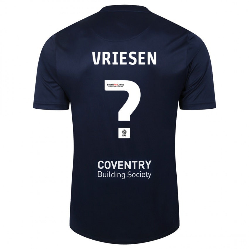 Mulher Camisola Fabian Vriesen #0 Marinha Vermelha Alternativa 2023/24 Camisa Brasil