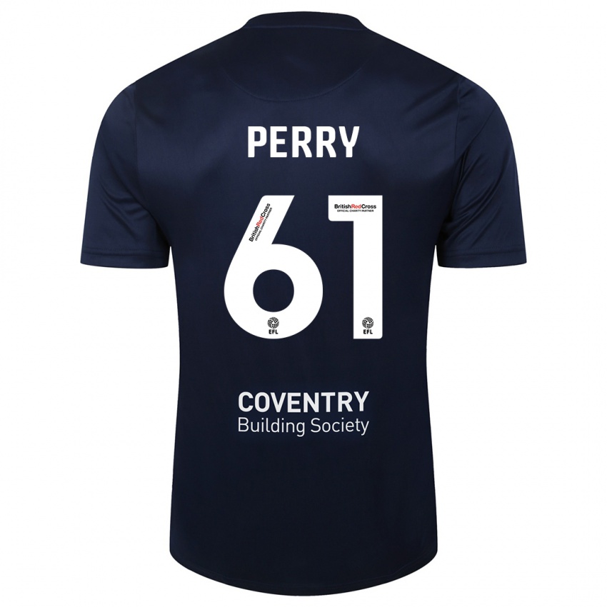 Mulher Camisola Callum Perry #61 Marinha Vermelha Alternativa 2023/24 Camisa Brasil