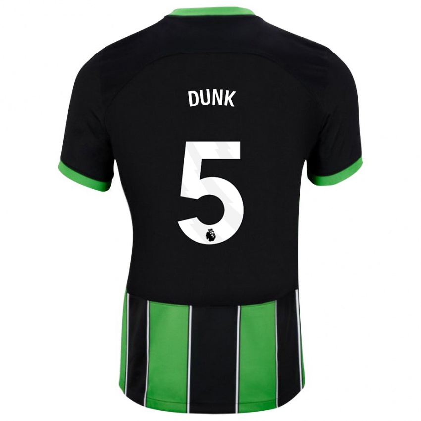 Mulher Camisola Lewis Dunk #5 Preto Verde Alternativa 2023/24 Camisa Brasil