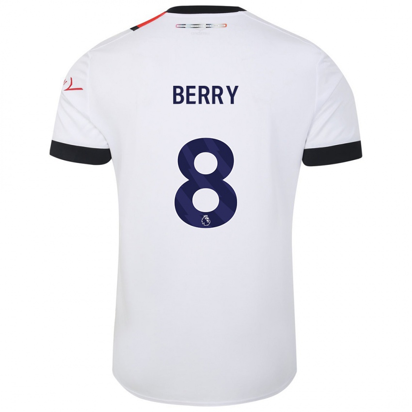 Mulher Camisola Luke Berry #8 Branco Alternativa 2023/24 Camisa Brasil