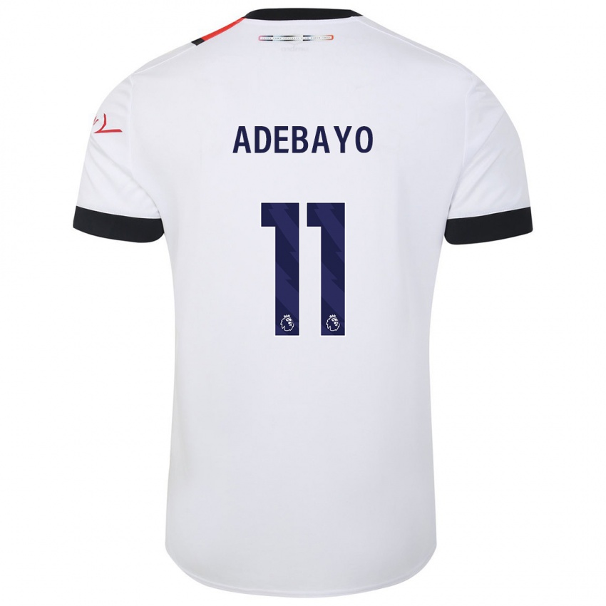 Mulher Camisola Elijah Adebayo #11 Branco Alternativa 2023/24 Camisa Brasil