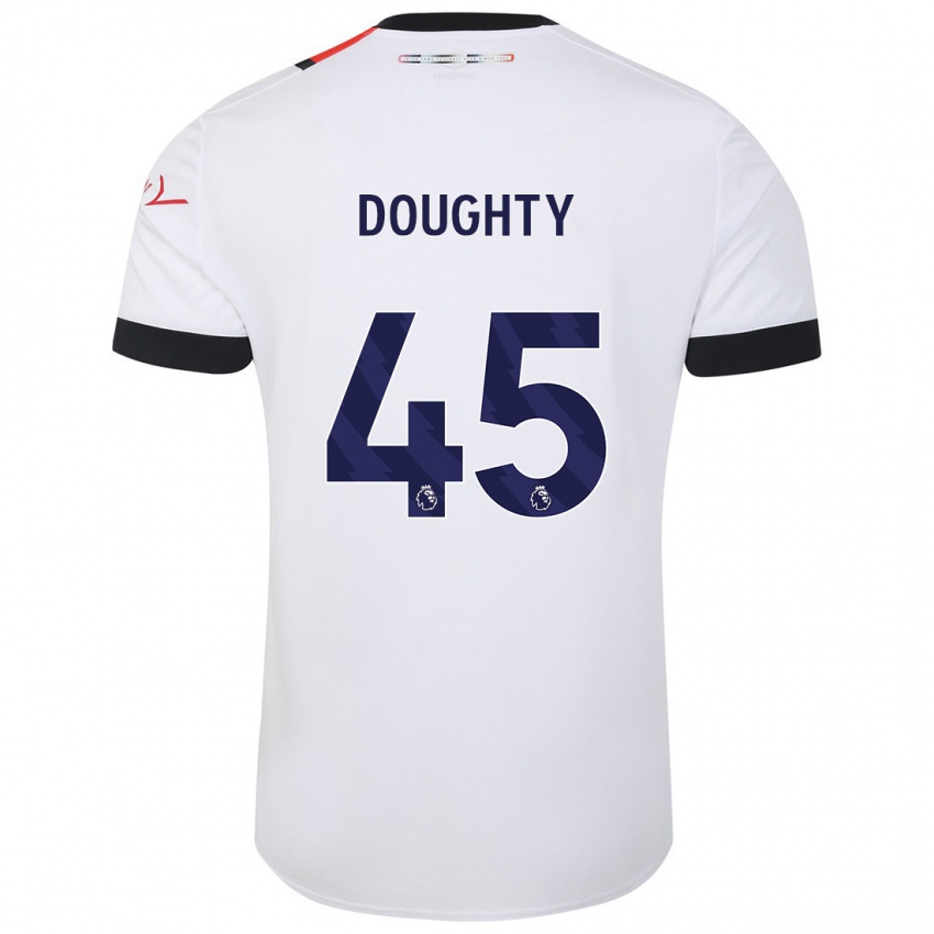 Mulher Camisola Alfie Doughty #45 Branco Alternativa 2023/24 Camisa Brasil