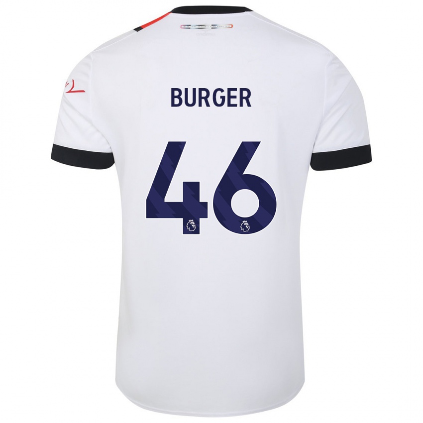 Mulher Camisola Jake Burger #46 Branco Alternativa 2023/24 Camisa Brasil