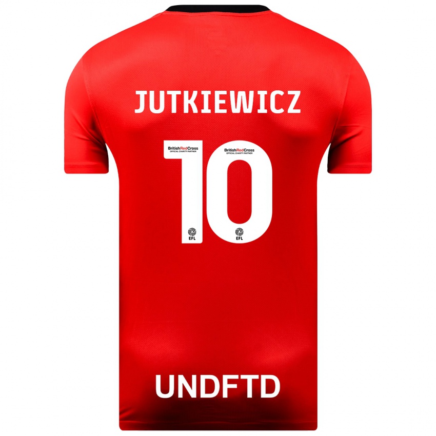 Mulher Camisola Lukas Jutkiewicz #10 Vermelho Alternativa 2023/24 Camisa Brasil