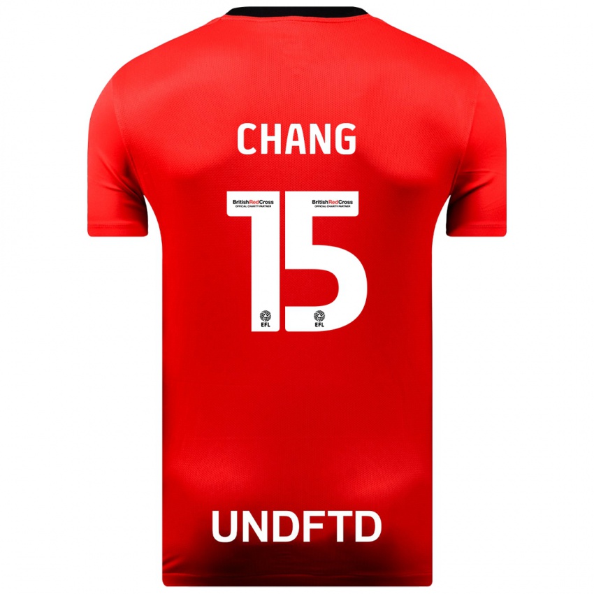 Mulher Camisola Alfie Chang #15 Vermelho Alternativa 2023/24 Camisa Brasil