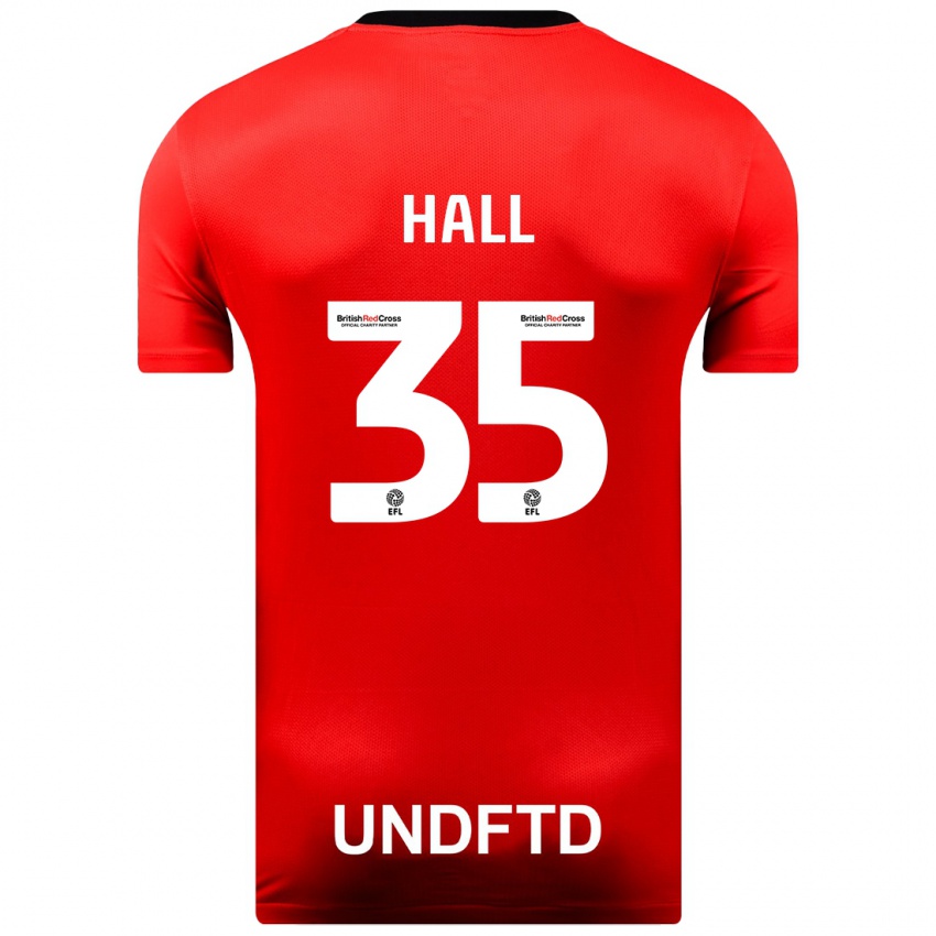 Mulher Camisola George Hall #35 Vermelho Alternativa 2023/24 Camisa Brasil