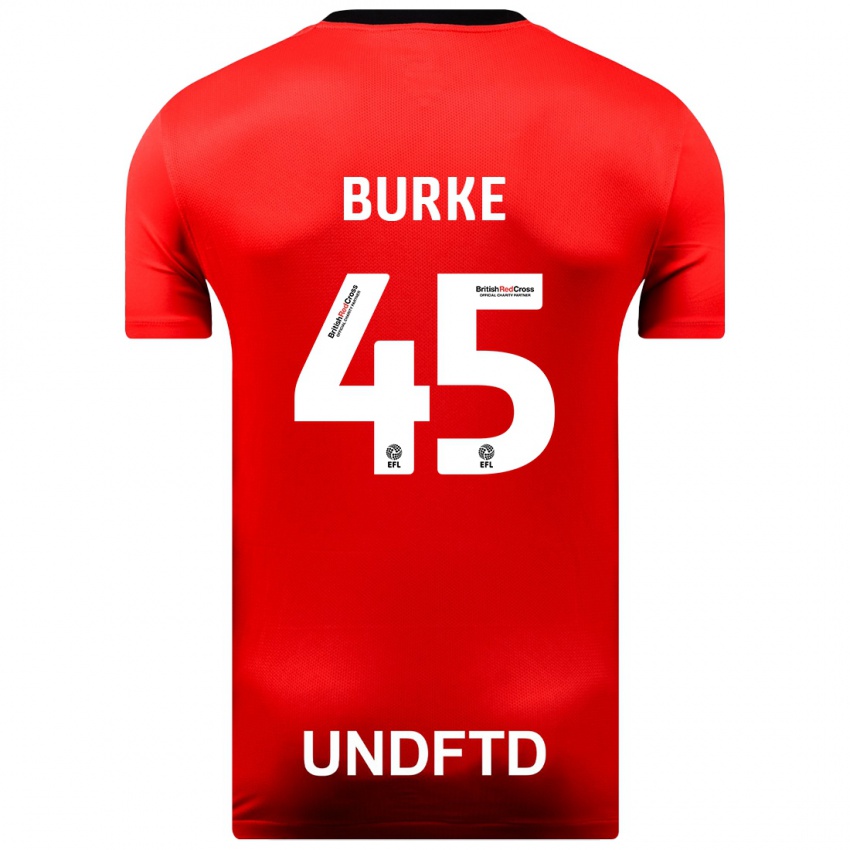 Mulher Camisola Oliver Burke #45 Vermelho Alternativa 2023/24 Camisa Brasil