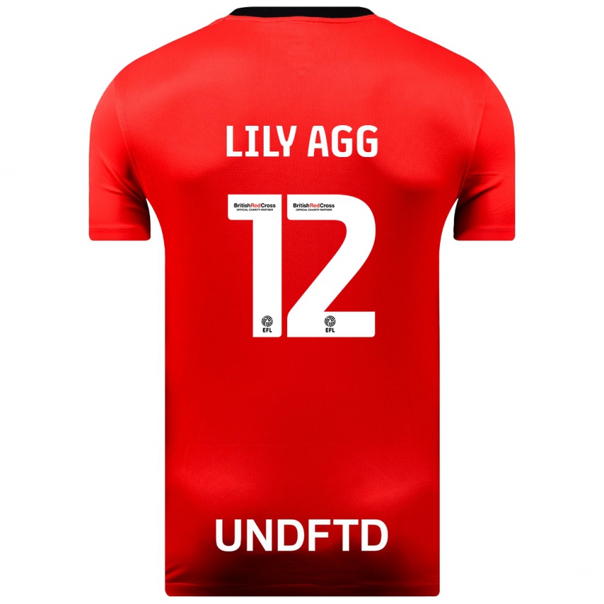 Mulher Camisola Lily Agg #12 Vermelho Alternativa 2023/24 Camisa Brasil